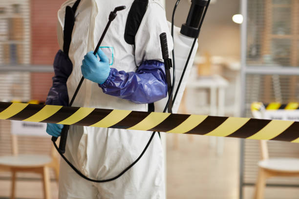 Professional Sewage Cleanup technician working in Center Point, IA